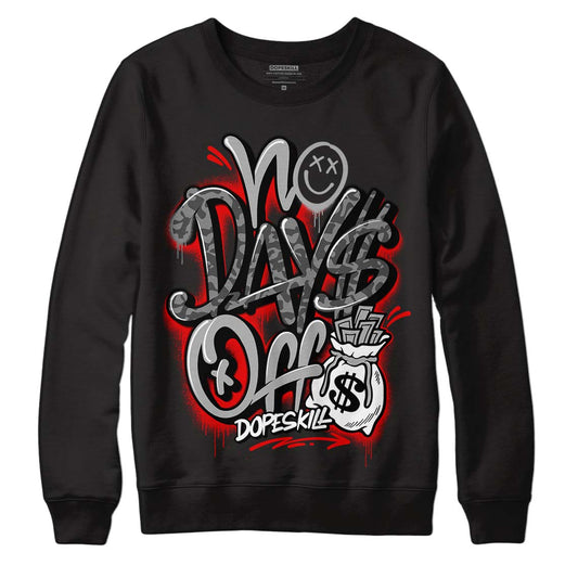 Jordan 5 Retro P51 Camo DopeSkill Sweatshirt No Days Off Graphic Streetwear - Black 