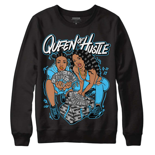University Blue 13s DopeSkill Sweatshirt Queen Of Hustle Graphic - Black 