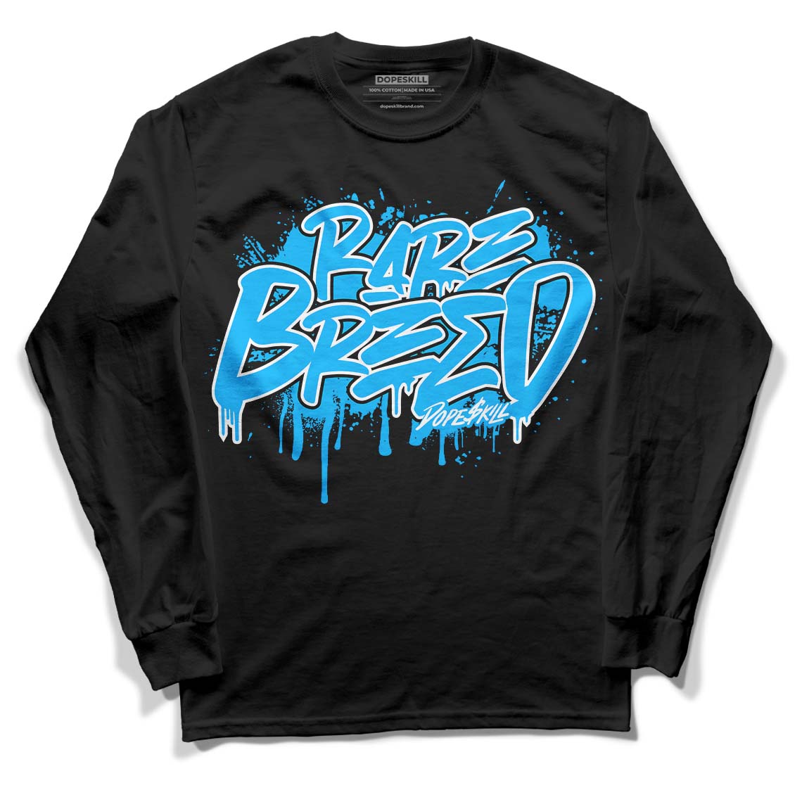 UNC 1s Low DopeSkill Long Sleeve T-Shirt Rare Breed Graphic - Black