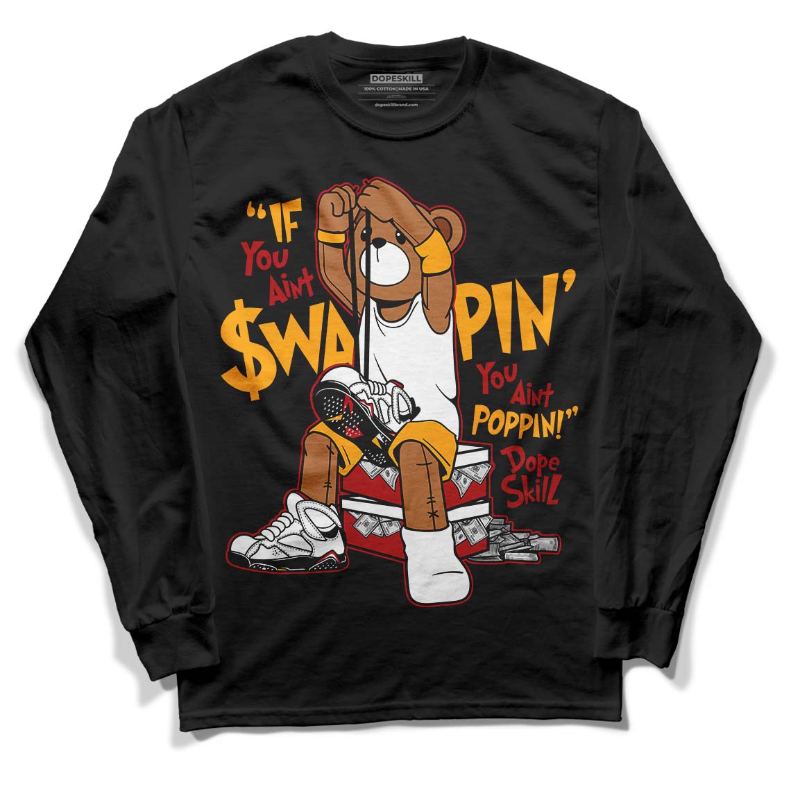 Cardinal 7s DopeSkill Long Sleeve T-Shirt If You Aint Graphic - Black 