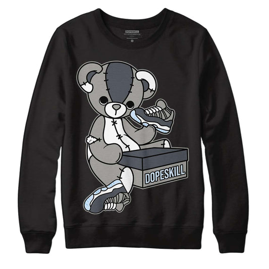 Cool Grey 11s DopeSkill Sweatshirt Sneakerhead BEAR Graphic, hiphop tees, grey graphic tees, sneakers match shirt - Black