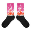 FIRE Sublimated Socks Match Jordan 5 GS Pinksicle