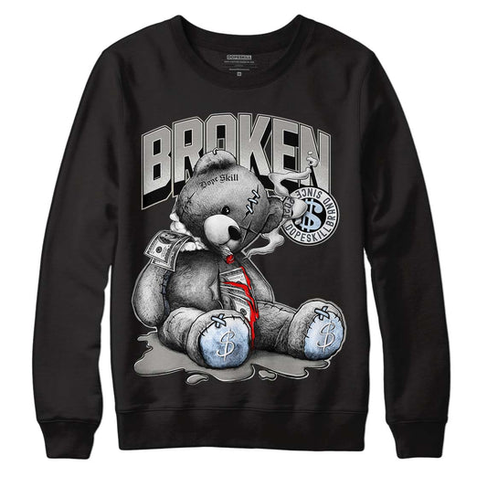 Jordan 6 Retro Cool Grey DopeSkill Sweatshirt Sick Bear Graphic Streetwear - Black 