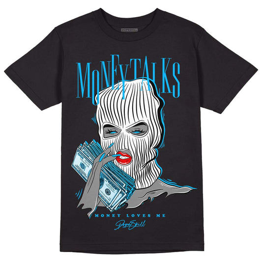 UNC 1s Low DopeSkill T-Shirt Money Talks Graphic - Black