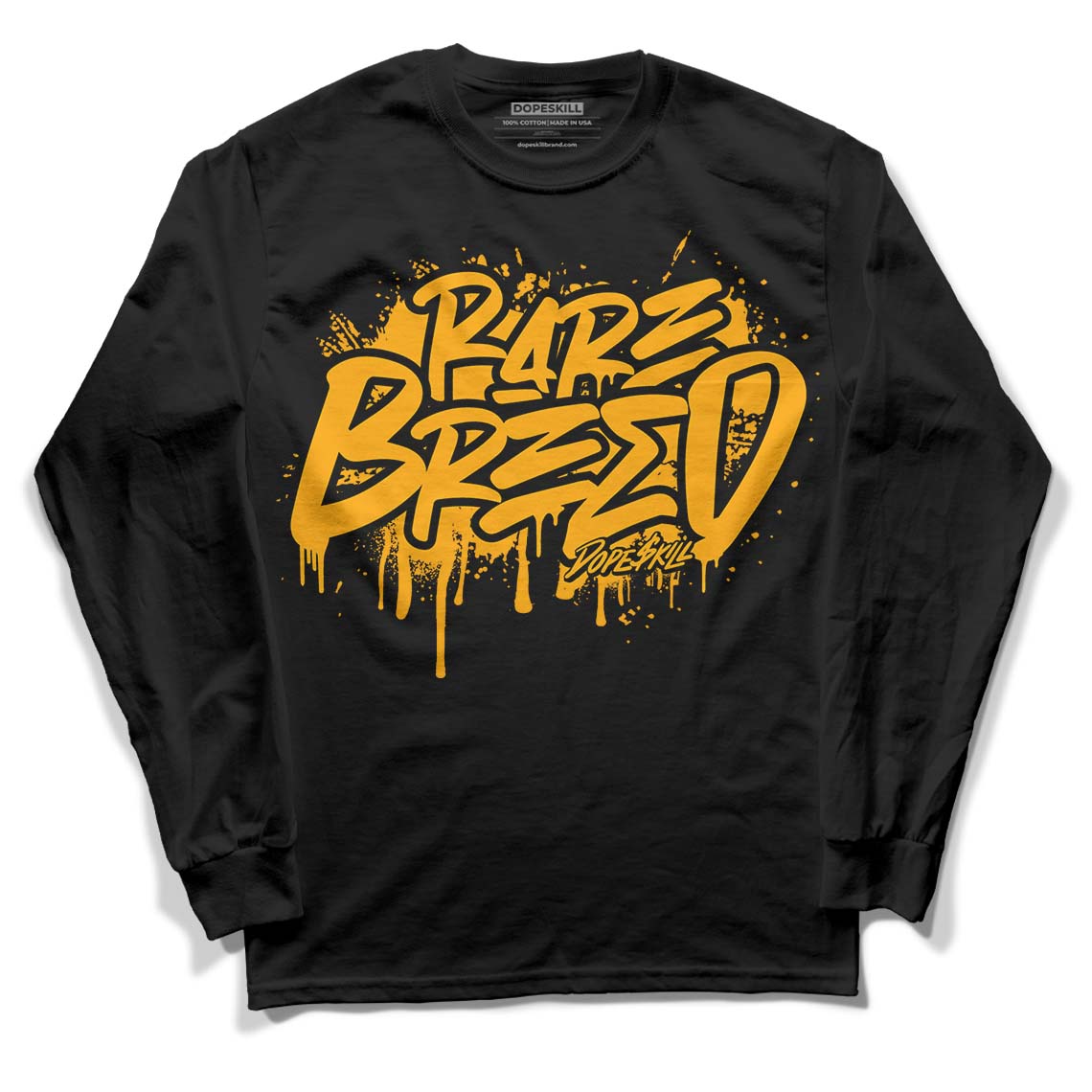 Black Taxi 12s DopeSkill Long Sleeve T-Shirt Rare Breed Graphic - Black 