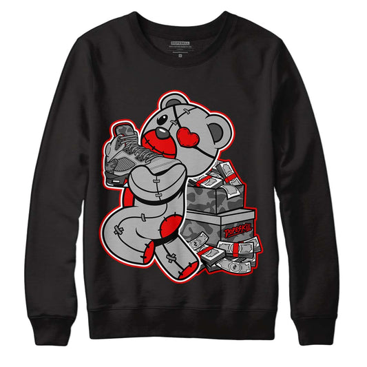 Jordan 5 Retro P51 Camo DopeSkill Sweatshirt Bear Steals Sneaker Graphic Streetwear - Black 