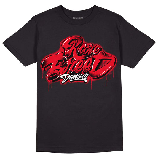 Red Thunder 4s DopeSkill T-shirt Rare Breed Type Graphic - Black