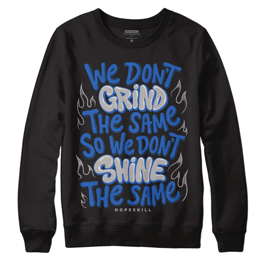 Jordan 1 High OG "True Blue" DopeSkill Sweatshirt Grind Shine Graphic Streetwear - Black 