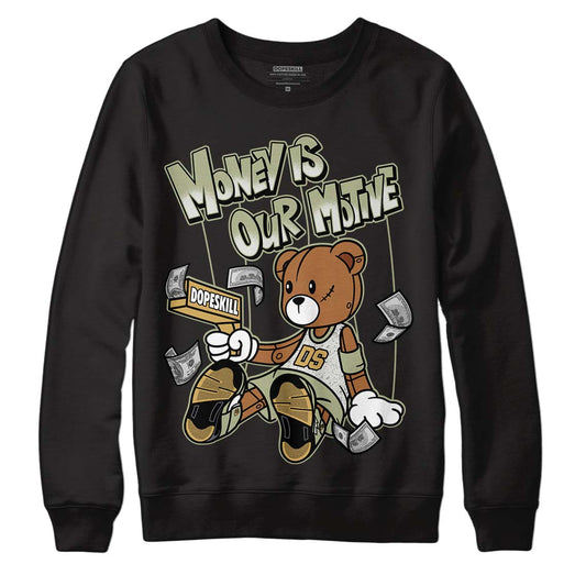 Jade Horizon 5s DopeSkill Sweatshirt Money Is Our Motive Bear Graphic - Black 