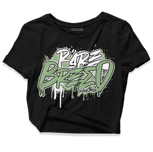 Seafoam 4s DopeSkill Women's Crop Top Rare Breed Graphic - Black