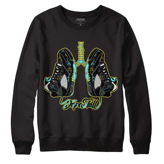 Aqua 5s DopeSkill Sweatshirt Breathe Graphic - Black 