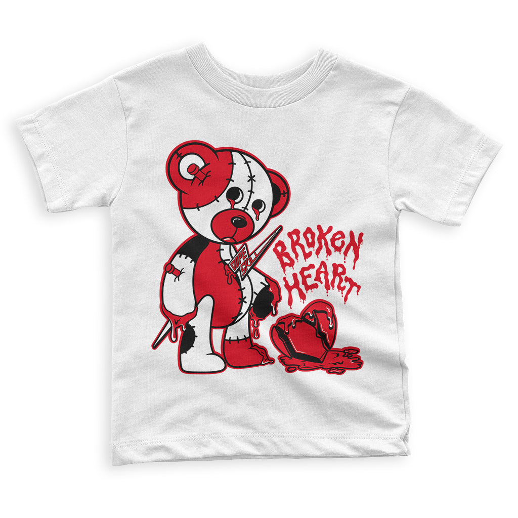 Heritage 1s DopeSkill Toddler Kids T-shirt Broken Heart Graphic - White