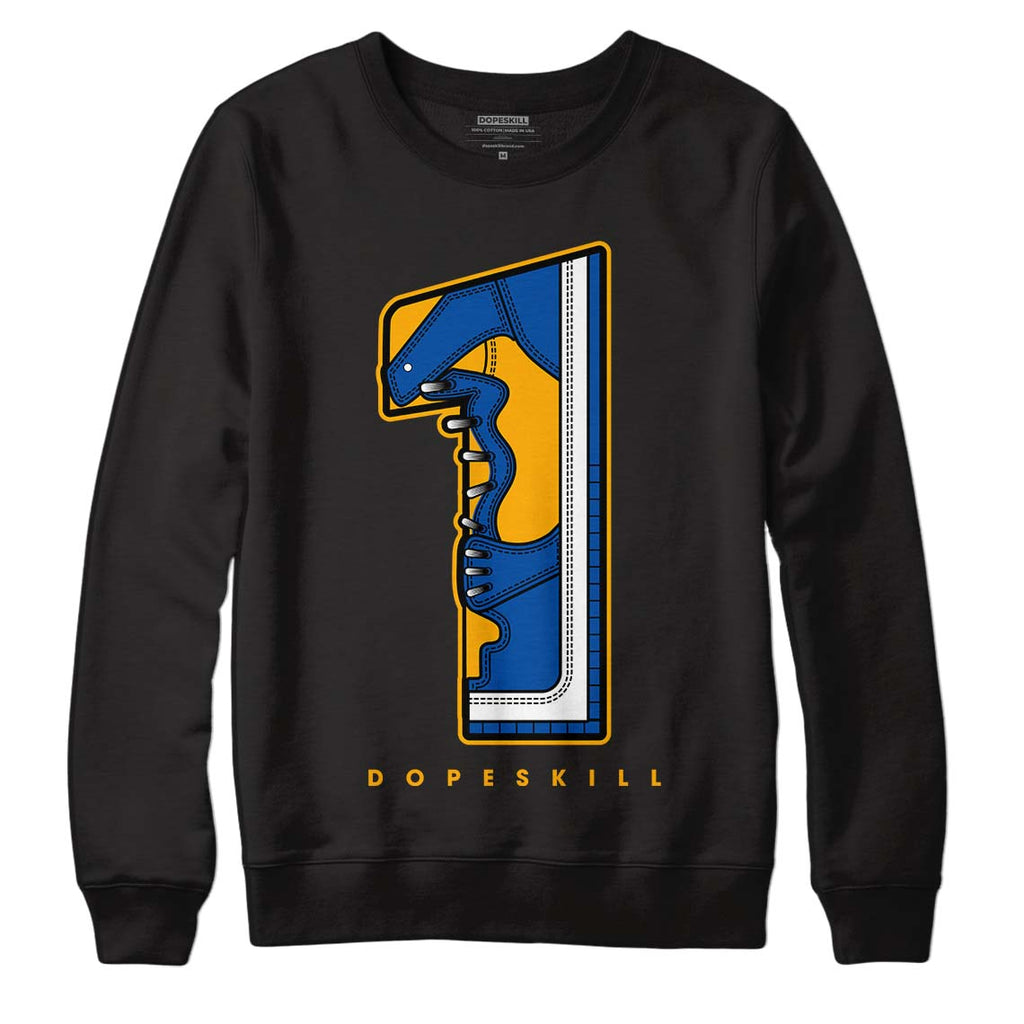 Dunk Blue Jay and University Gold DopeSkill Sweatshirt No.1 Graphic Streetwear - Black