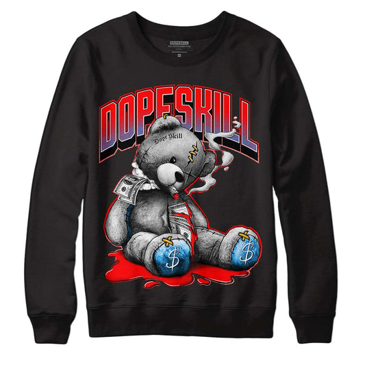 Fruity Pebbles Dunks DopeSkill Sweatshirt Sick Bear Graphic - Black