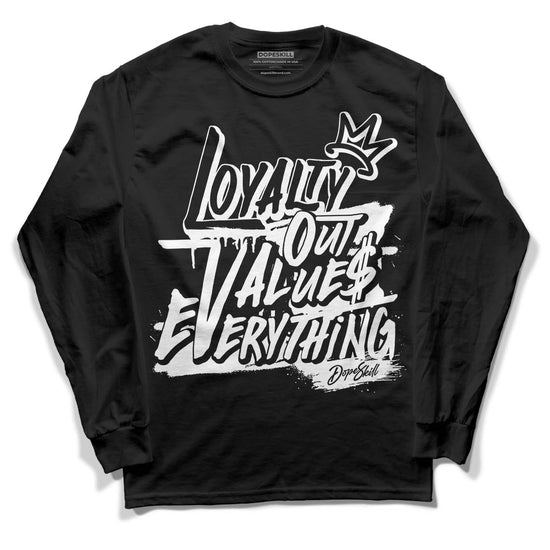 Panda White Black Dunk Low DopeSkill Long Sleeve T-Shirt LOVE Graphic - Black 