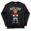 Travis Scott x Jordan 4 Retro 'Cactus Jack' DopeSkill Long Sleeve T-Shirt Fake Love Graphic Streetwear - Black 