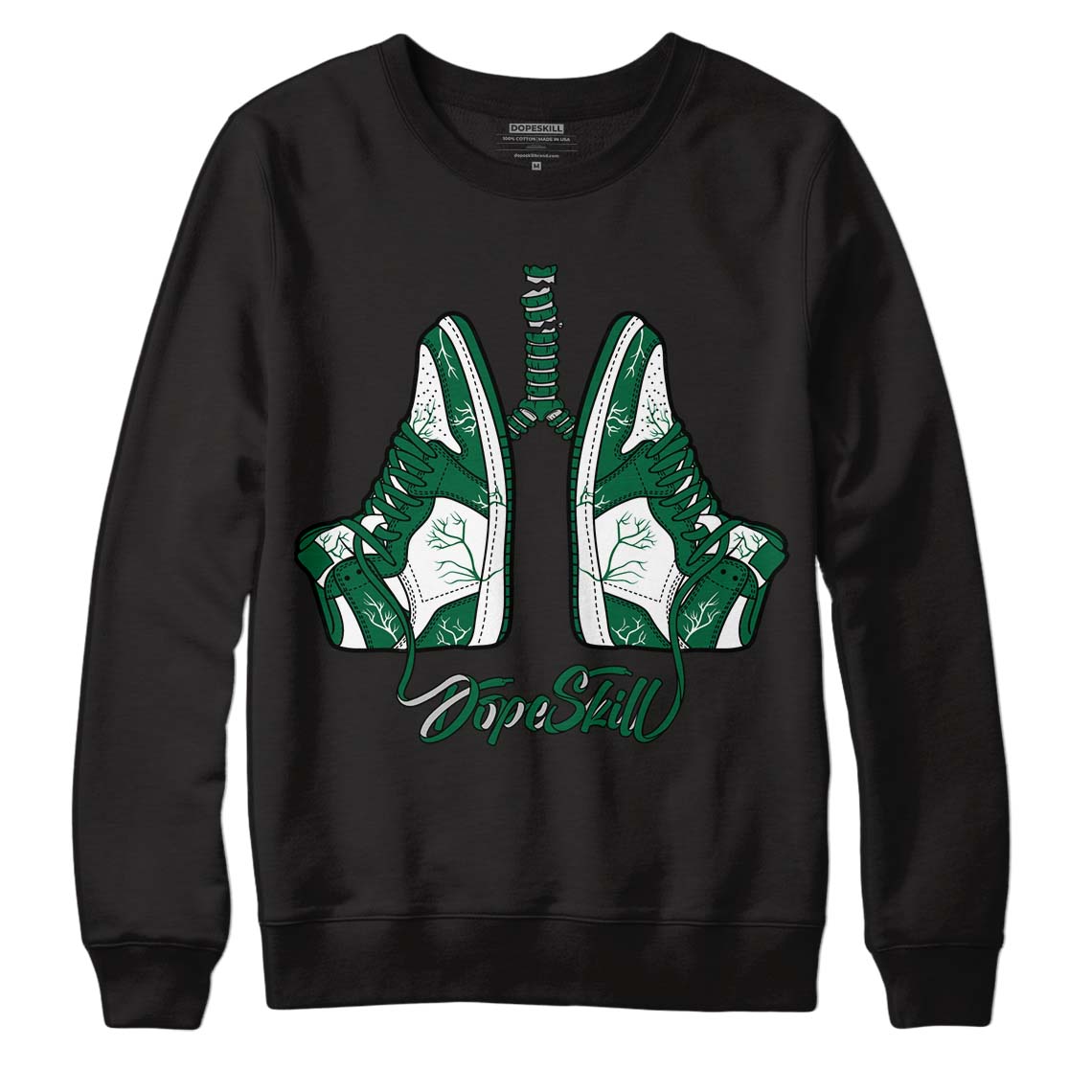 Gorge Green 1s DopeSkill Sweatshirt Breathe Graphic - Black 