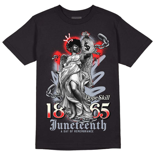 Jordan 3 Retro White Cement Reimagined DopeSkill T-Shirt Juneteenth Graphic Streetwear - Black