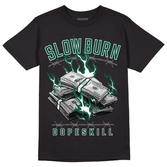 Lottery Pack Malachite Green Dunk Low DopeSkill T-Shirt Slow Burn Graphic - Black
