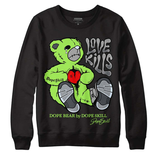 Green Bean 5s DopeSkill Sweatshirt Love Kills Graphic - Black