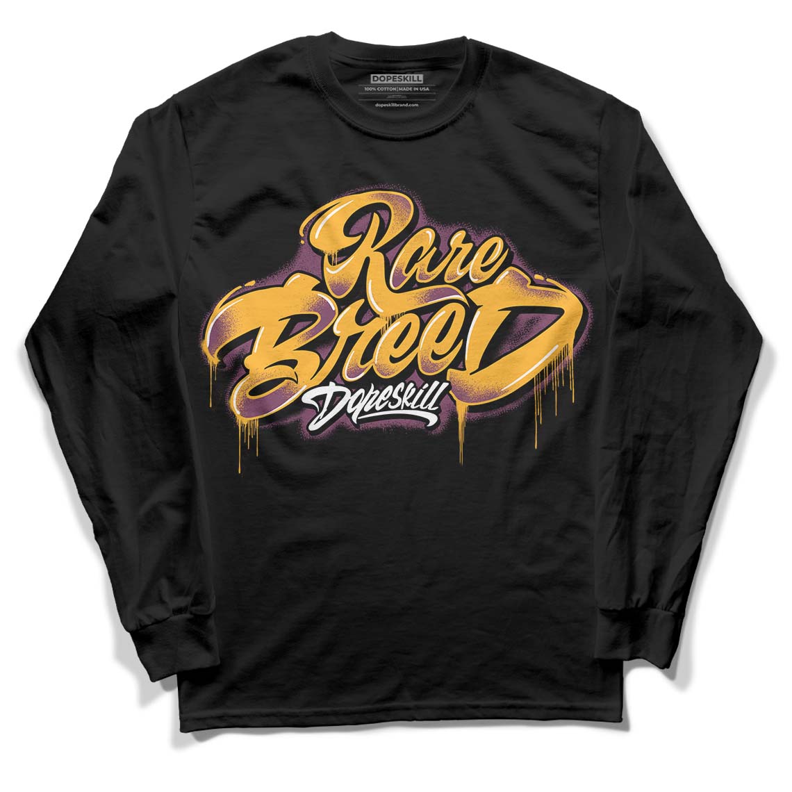 Brotherhood 1s High OG DopeSkill Long Sleeve T-Shirt Rare Breed Type Graphic - Black