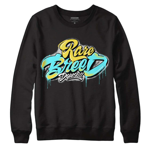 Aqua 5s DopeSkill Sweatshirt Rare Breed Type Graphic - Black