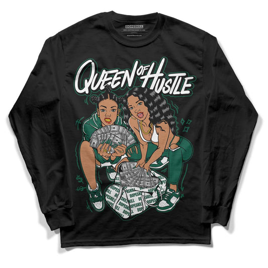 Lottery Pack Malachite Green Dunk Low DopeSkill Long Sleeve T-Shirt Queen Of Hustle Graphic - Black