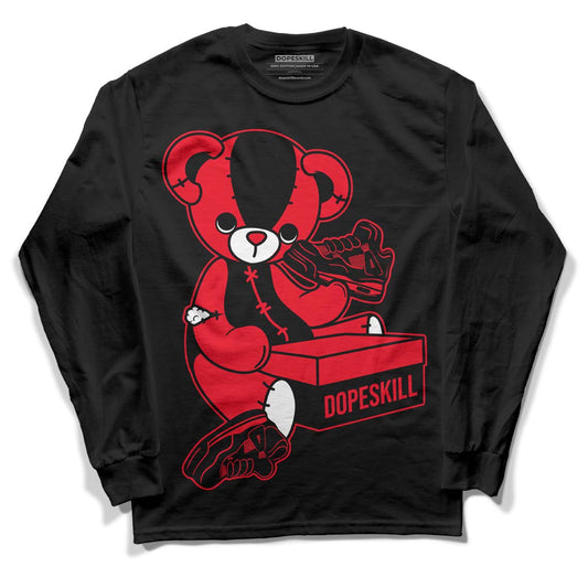 Red Thunder 4s DopeSkill Long Sleeve T-Shirt Sneakerhead BEAR Graphic
