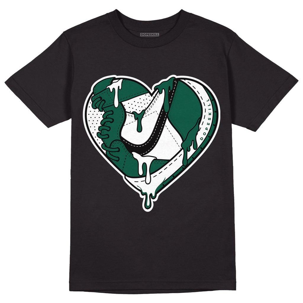 Lottery Pack Malachite Green Dunk Low DopeSkill T-Shirt Heart Jordan Graphic - Black