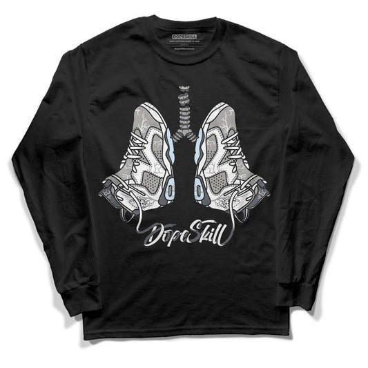 Jordan 6 Retro Cool Grey DopeSkill Long Sleeve T-Shirt Breathe Graphic Streetwear - Black