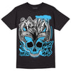 University Blue 13s DopeSkill T-Shirt MOMM Skull Graphic - Black 