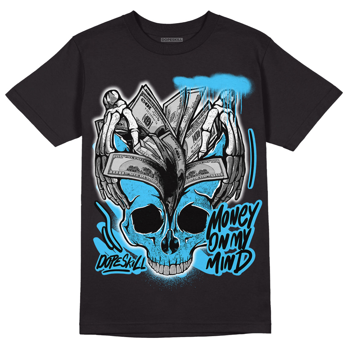 University Blue 13s DopeSkill T-Shirt MOMM Skull Graphic – DOPESKILL®