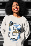 AJ 6 University Blue DopeSkill Sweatshirt Number No.6 Graphic