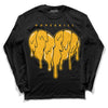 Goldenrod Dunk DopeSkill Long Sleeve T-Shirt Slime Drip Heart Graphic - Black 