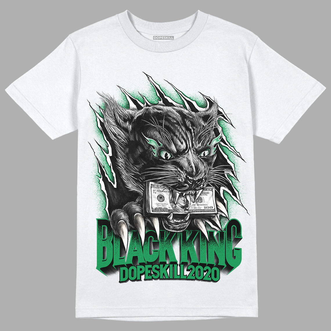 Jordan 3 WMNS “Lucky Green” DopeSkill T-Shirt Black King Graphic Streetwear - White