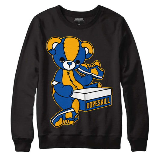 Dunk Blue Jay and University Gold DopeSkill Sweatshirt Sneakerhead BEAR Graphic Streetwear - Black