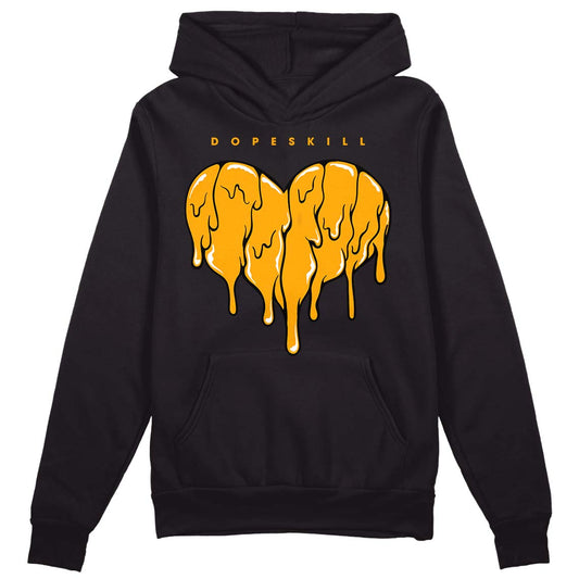 Black Taxi 12s DopeSkill Hoodie Sweatshirt Slime Drip Heart Graphic - Black