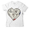 Jordan 4 Sail Canvas DopeSkill T-Shirt Heart Jordan 1 Graphic - White 