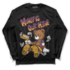 Brotherhood 1s High OG DopeSkill Long Sleeve T-Shirt Money Is Our Motive Bear Graphic - Black