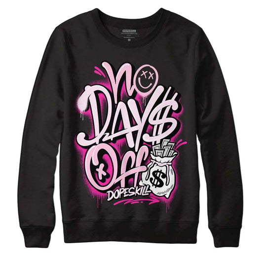 Triple Pink Dunk Low DopeSkill Sweatshirt No Days Off Graphic - Black 