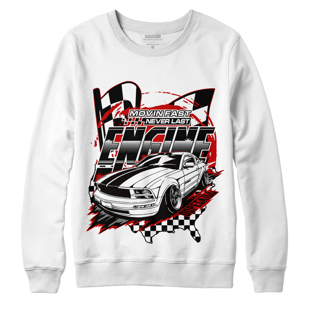 Jordan 6 “Red Oreo” DopeSkill Sweatshirt ENGINE Tshirt Graphic - White 