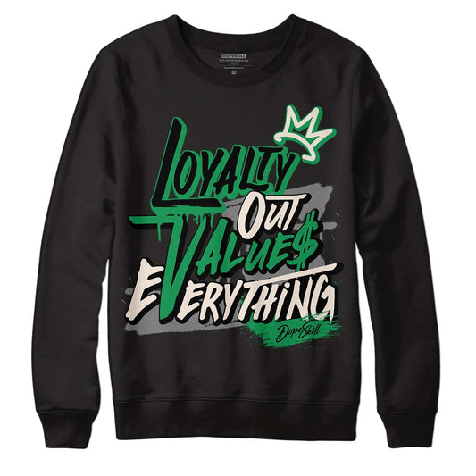 Jordan 2 Retro Lucky Green DopeSkill Sweatshirt LOVE Graphic Streetwear  - Black 