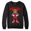 Gym Red 9s DopeSkill Sweatshirt Fake Love Graphic - Black