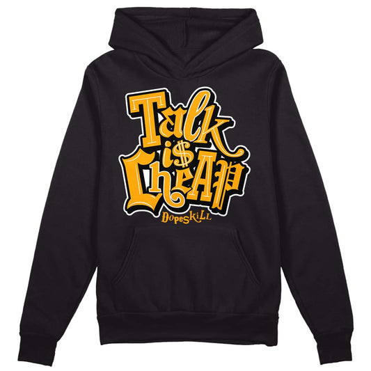 Black Taxi 12s DopeSkill Hoodie Sweatshirt Talk Is Chip Graphic - Black