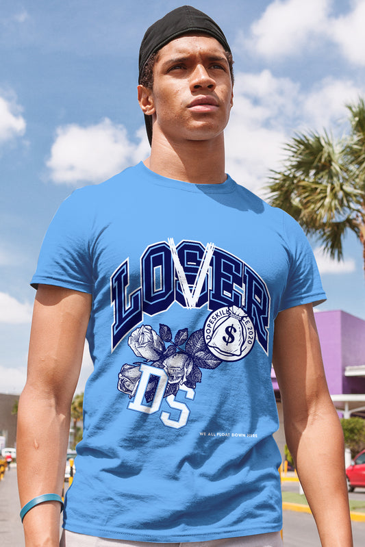 AJ 6 University Blue DopeSkill University Blue T-Shirt Loser Lover Graphic