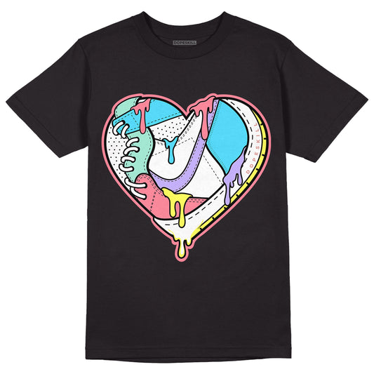 Candy Easter Dunk Low DopeSkill T-Shirt Heart Jordan Graphic - Black