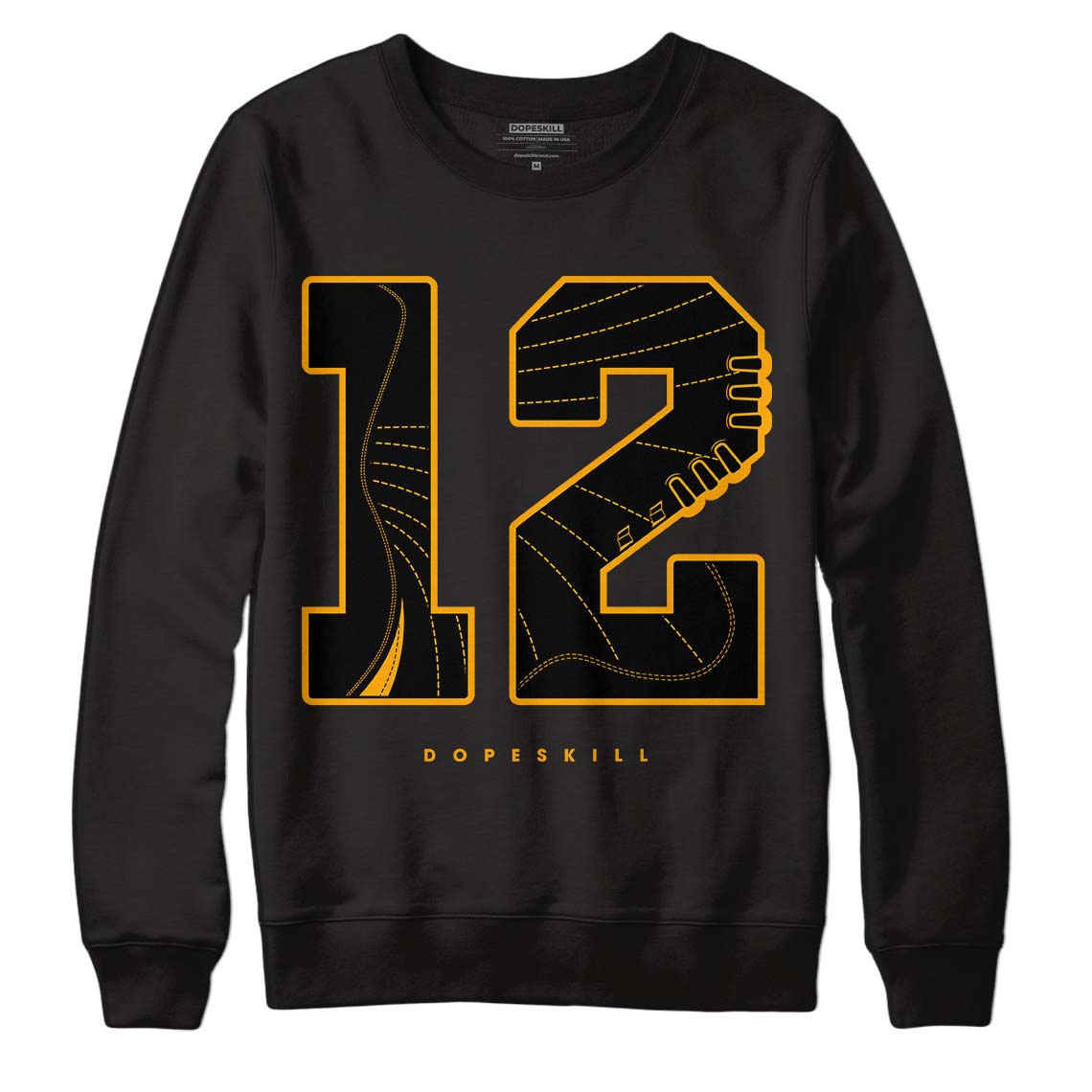 Black Taxi 12s DopeSkill Sweatshirt No.12 Graphic - Black 