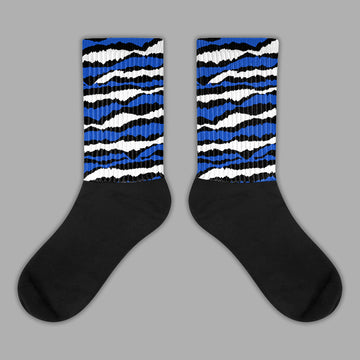 Abstract Tiger Sublimated Socks Match Hyper Royal 12s