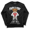 Jordan 1 High 85 Black White DopeSkill Long Sleeve T-Shirt Fake Love Graphic Streetwear - Black 