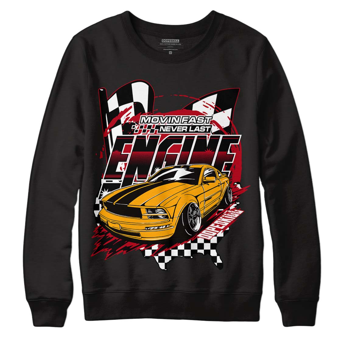 Cardinal 7s DopeSkill Sweatshirt ENGINE Tshirt Graphic - Black 